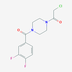 molecular formula C13H13ClF2N2O2 B14776845 2-Chloro-1-(4-(3,4-difluorobenzoyl)piperazin-1-yl)ethanone 