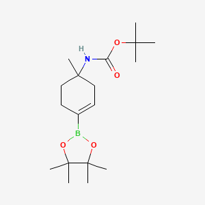 molecular formula C18H32BNO4 B14776863 tert-Butyl (1-methyl-4-(4,4,5,5-tetramethyl-1,3,2-dioxaborolan-2-yl)cyclohex-3-en-1-yl)carbamate 