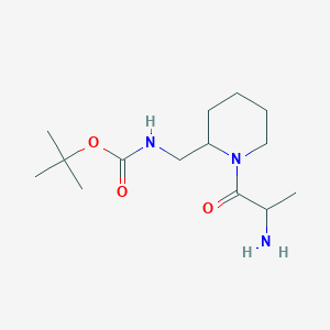 molecular formula C14H27N3O3 B14776893 tert-Butyl ((1-((S)-2-aminopropanoyl)piperidin-2-yl)methyl)carbamate 