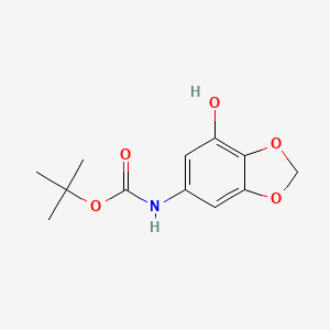 molecular formula C12H15NO5 B14776897 tert-Butyl (7-hydroxybenzo[d][1,3]dioxol-5-yl)carbamate 