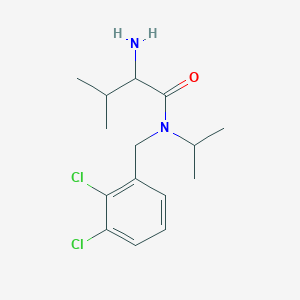 molecular formula C15H22Cl2N2O B14776908 2-amino-N-[(2,3-dichlorophenyl)methyl]-3-methyl-N-propan-2-ylbutanamide 