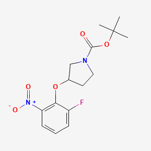 molecular formula C15H19FN2O5 B14776919 Tert-butyl 3-(2-fluoro-6-nitrophenoxy)pyrrolidine-1-carboxylate 