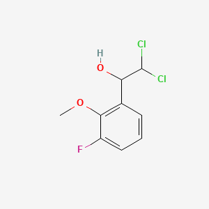 molecular formula C9H9Cl2FO2 B14776931 2,2-Dichloro-1-(3-fluoro-2-methoxyphenyl)ethanol 