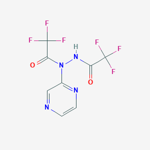 molecular formula C8H4F6N4O2 B14776945 2,2,2-trifluoro-N-(pyrazin-2-yl)-N'-(2,2,2-trifluoroacetyl)acetohydrazide 