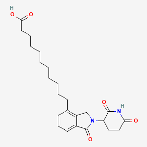 molecular formula C24H32N2O5 B14776949 11-(2-(2,6-Dioxopiperidin-3-yl)-1-oxoisoindolin-4-yl)undecanoic acid 