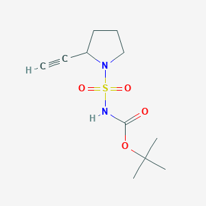 molecular formula C11H18N2O4S B14776980 tert-butyl N-(2-ethynylpyrrolidin-1-yl)sulfonylcarbamate 