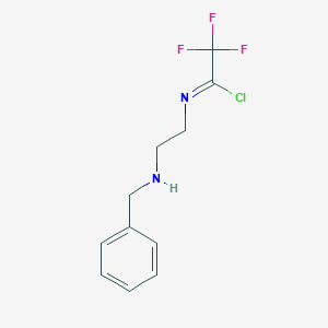 molecular formula C11H12ClF3N2 B14777087 N-(2-(Benzylamino)ethyl)-2,2,2-trifluoroacetimidoyl chloride 
