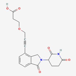 molecular formula C19H18N2O6 B14777101 Phthalimidinoglutarimide-propargyl-O-C2-acid 