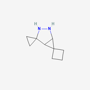 molecular formula C9H14N2 B14777116 Dispiro[2,3-diazabicyclo[3.1.0]hexane-6,1'-cyclobutane-2',1''-cyclopropane] 