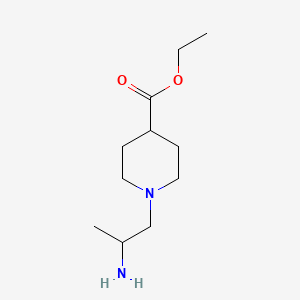 molecular formula C11H22N2O2 B14777168 Ethyl 1-(2-aminopropyl)piperidine-4-carboxylate 