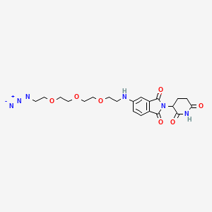 molecular formula C21H26N6O7 B14777174 Pomalidomide-5'-PEG3-C2-azide 