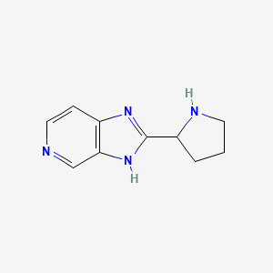 molecular formula C10H12N4 B14777218 2-pyrrolidin-2-yl-3H-imidazo[4,5-c]pyridine 