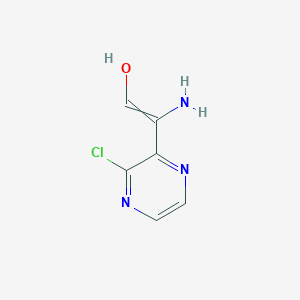 molecular formula C6H6ClN3O B14777251 2-Amino-2-(3-chloropyrazin-2-yl)ethenol 