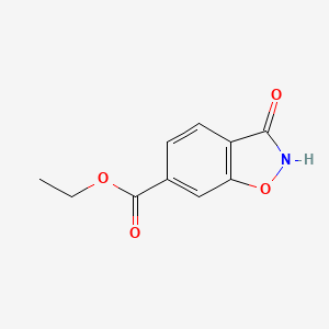 molecular formula C10H9NO4 B14777291 Ethyl 3-oxo-2,3-dihydrobenzo[d]isoxazole-6-carboxylate 