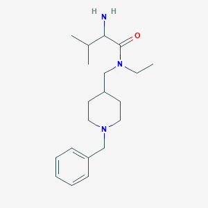 molecular formula C20H33N3O B14777340 2-amino-N-[(1-benzylpiperidin-4-yl)methyl]-N-ethyl-3-methylbutanamide 