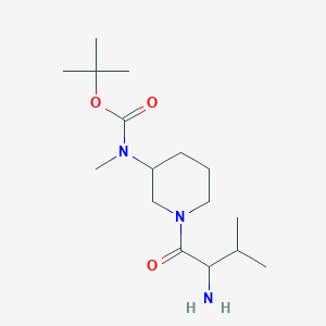 molecular formula C16H31N3O3 B14777398 tert-Butyl ((S)-1-((S)-2-amino-3-methylbutanoyl)piperidin-3-yl)(methyl)carbamate 