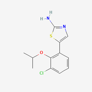 molecular formula C12H13ClN2OS B14777528 5-(3-Chloro-2-isopropoxyphenyl)thiazol-2-amine 