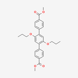 molecular formula C28H30O6 B14777553 methyl 4-[4-(4-methoxycarbonylphenyl)-2,5-dipropoxyphenyl]benzoate 