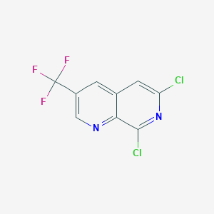 molecular formula C9H3Cl2F3N2 B14777588 6,8-Dichloro-3-(trifluoromethyl)-1,7-naphthyridine 