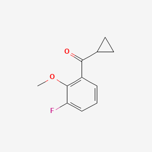 molecular formula C11H11FO2 B14777714 Cyclopropyl(3-fluoro-2-methoxyphenyl)methanone 