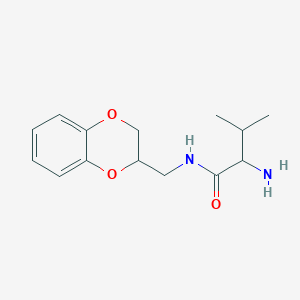 molecular formula C14H20N2O3 B14777787 2-Amino-N-(((S)-2,3-dihydrobenzo[b][1,4]dioxin-2-yl)methyl)-3-methylbutanamide 