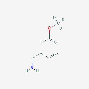 molecular formula C8H11NO B14777829 1-[3-(Methoxy-d3)phenyl]methanamine 