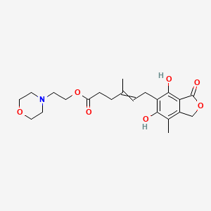 molecular formula C22H29NO7 B14777853 2-(morpholin-4-yl)ethyl (4E)-6-(4,6-dihydroxy-7-methyl-3-oxo-1,3-dihydro-2-benzofuran-5-yl)-4-methylhex-4-enoate 