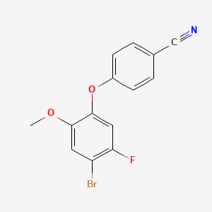 molecular formula C14H9BrFNO2 B14777872 4-(4-Bromo-5-fluoro-2-methoxyphenoxy)benzonitrile 