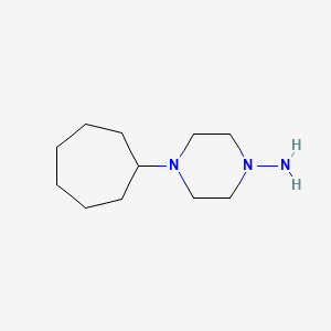 molecular formula C11H23N3 B1477788 4-Cycloheptylpiperazin-1-amine CAS No. 2098129-72-5
