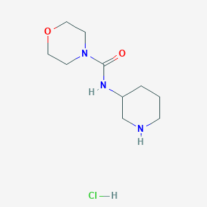 molecular formula C10H20ClN3O2 B14777920 N-piperidin-3-ylmorpholine-4-carboxamide;hydrochloride 