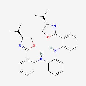 molecular formula C30H34N4O2 B14777998 N1,N2-bis({2-[(4S)-4-(propan-2-yl)-4,5-dihydro-1,3-oxazol-2-yl]phenyl})benzene-1,2-diamine CAS No. 1448522-46-0