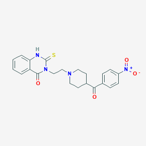 molecular formula C22H22N4O4S B147780 Nitroaltanserine CAS No. 139418-53-4