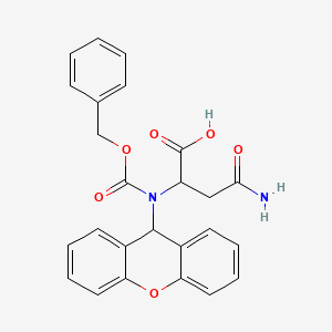 molecular formula C25H22N2O6 B14778037 N2-((benzyloxy)carbonyl)-N2-(9H-xanthen-9-yl)-L-asparagine 
