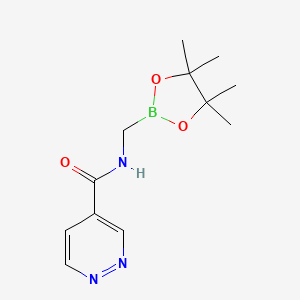 molecular formula C12H18BN3O3 B14778054 N-[(4,4,5,5-tetramethyl-1,3,2-dioxaborolan-2-yl)methyl]pyridazine-4-carboxamide 