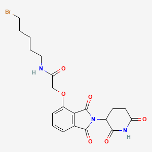 molecular formula C20H22BrN3O6 B14778099 Thalidomide-O-acetamido-C5-Br 