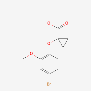 molecular formula C12H13BrO4 B1477829 Methyl 1-(4-bromo-2-methoxyphenoxy)cyclopropane-1-carboxylate CAS No. 1668584-76-6
