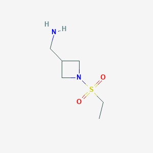 molecular formula C6H14N2O2S B14778300 (1-Ethylsulfonylazetidin-3-yl)methanamine 