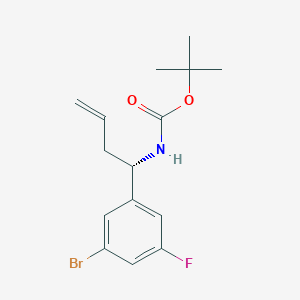 S [1-(3-Bromo-5-fluorophenyl)-but-3-enyl]-carbamic acid tert-butyl ester