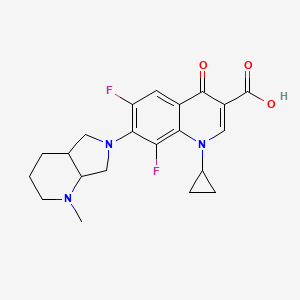 molecular formula C21H23F2N3O3 B14778345 1-Cyclopropyl-6,8-difluoro-7-((4aS,7aS)-1-methylhexahydro-1H-pyrrolo[3,4-b]pyridin-6(2H)-yl)-4-oxo-1,4-dihydroquinoline-3-carboxylic acid 