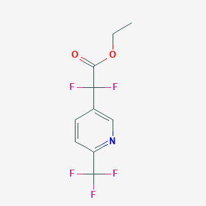 molecular formula C10H8F5NO2 B1477836 Ethyl 2,2-difluoro-2-(6-(trifluoromethyl)pyridin-3-yl)acetate CAS No. 1838637-35-6