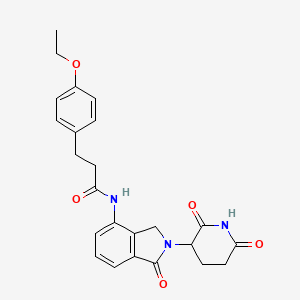molecular formula C24H25N3O5 B14778388 N-[2-(2,6-dioxopiperidin-3-yl)-1-oxo-3H-isoindol-4-yl]-3-(4-ethoxyphenyl)propanamide 