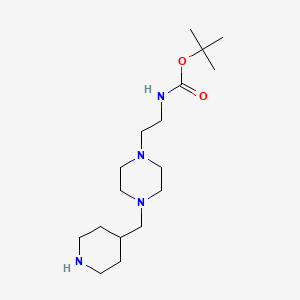 molecular formula C17H34N4O2 B14778413 tert-Butyl (2-(4-(piperidin-4-ylmethyl)piperazin-1-yl)ethyl)carbamate 