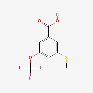 molecular formula C9H7F3O3S B14778428 3-(Methylthio)-5-(trifluoromethoxy)benzoic acid 