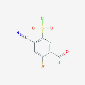 4-Bromo-2-cyano-5-formylbenzenesulfonyl chloride