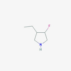 molecular formula C6H12FN B14778594 cis-3-Ethyl-4-fluoropyrrolidine 