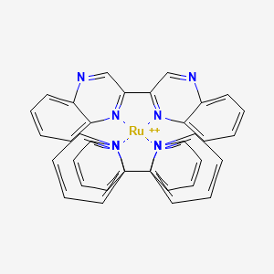 molecular formula C36H26N8Ru+2 B14778605 Bis(2,2'-bipyridyl)(2,2'-bipyrazine[5,10] phenyl)dichlorate 