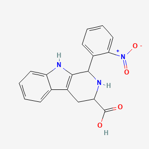 molecular formula C18H15N3O4 B14778622 (3S)-1-(2-Nitrophenyl)-2,3,4,9-tetrahydro-1H-pyrido[3,4-B]indole-3-carboxylic acid 