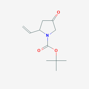 molecular formula C11H17NO3 B14778657 Tert-butyl 2-ethenyl-4-oxopyrrolidine-1-carboxylate 