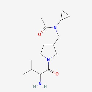 molecular formula C15H27N3O2 B14778713 N-[[1-(2-amino-3-methylbutanoyl)pyrrolidin-3-yl]methyl]-N-cyclopropylacetamide 