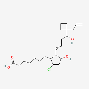 molecular formula C23H35ClO4 B14778735 7-[5-chloro-3-hydroxy-2-[4-hydroxy-4-(1-prop-2-enylcyclobutyl)but-1-enyl]cyclopentyl]hept-5-enoic acid 